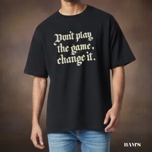 Human Unlimited “Don’t Play the Game, Change It”‎ Graphic Tee | Black | Size Med